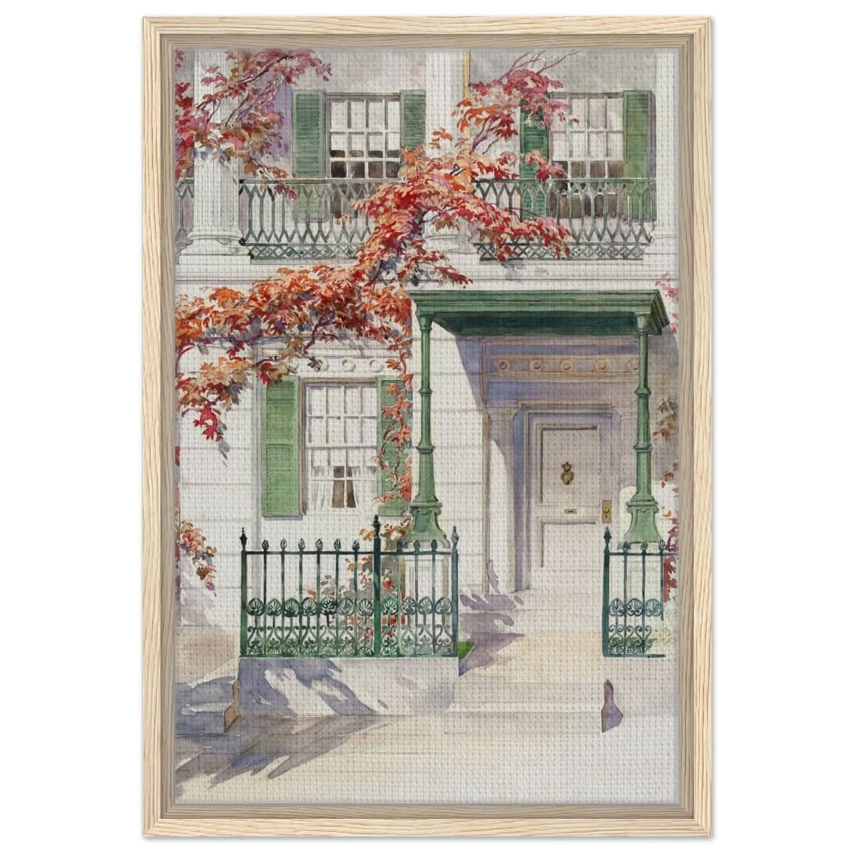 Ornamental Iron (c. 1936) by Gilbert Sackerman | Vintage Art wall art print - Framed Canvas - 40x60 cm / 16x24″ - Wood frame