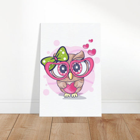 Owl You Need is Love | Kids Room Canvas Wall Art Print – Immersive Nursery Decor with Enhanced Texture - 40x60 cm / 16x24″ - Design Option 3 - 