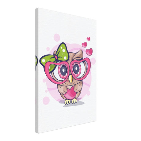 Owl You Need is Love | Kids Room Canvas Wall Art Print – Immersive Nursery Decor with Enhanced Texture - 40x60 cm / 16x24″ - Design Option 1 - 