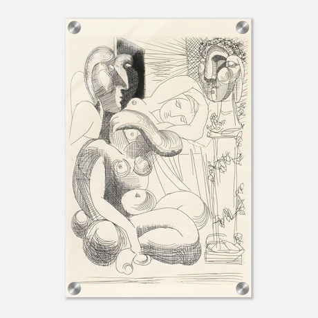 Pablo Picasso Dormeuse et sculpteurs 1933 | Vintage wall art print - Acrylic Print - 30x45 cm / 12x18″ - 