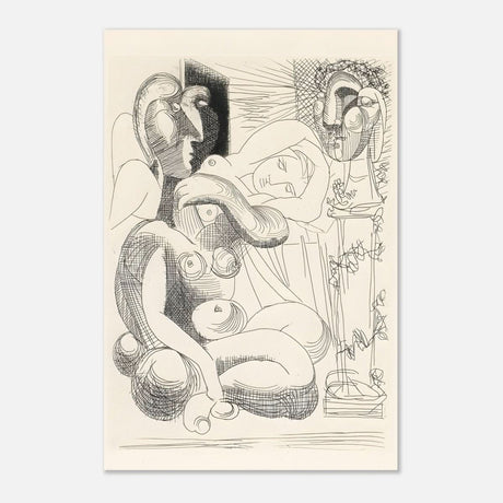Pablo Picasso Dormeuse et sculpteurs 1933 | Vintage wall art print - Aluminum Print - 30x45 cm / 12x18″ - 