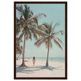 Palm Breeze Retreat | Wall art Print - 60x90 cm / 24x36″ - Framed Canvas - Dark wood frame