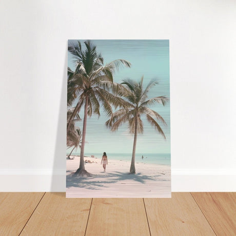 Palm Breeze Retreat | Wall art Print - 30x45 cm / 12x18″ - Brushed Aluminum Print - 