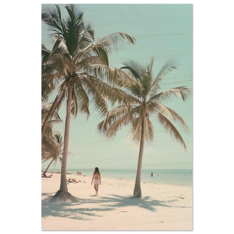Palm Breeze Retreat | Wall art Print - 40x60 cm / 16x24″ - Wood Prints - 
