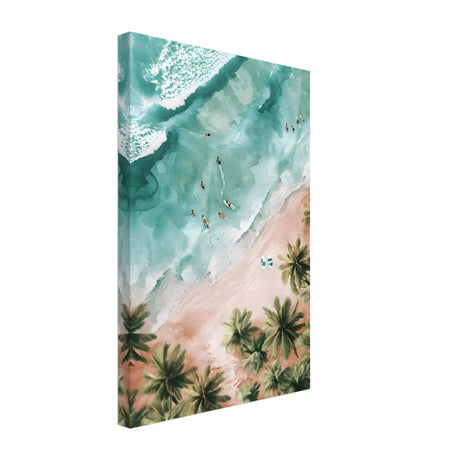 Palm - Studded Shoreline | Contemporary Coastal Art | Wall art Print - Canvas - 30x45 cm / 12x18″ - 