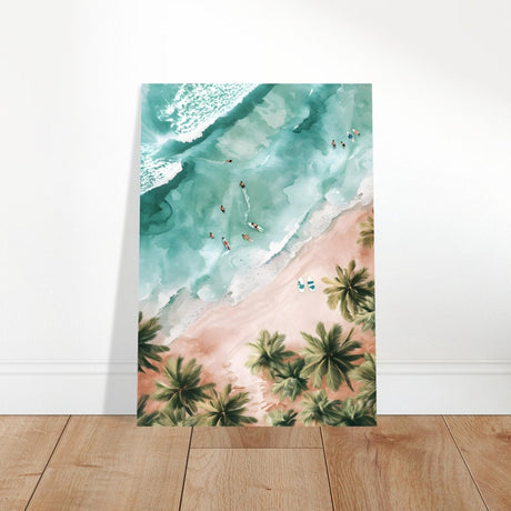Palm - Studded Shoreline | Contemporary Coastal Art | Wall art Print - Aluminum Print - 70x100 cm / 28x40″ - 