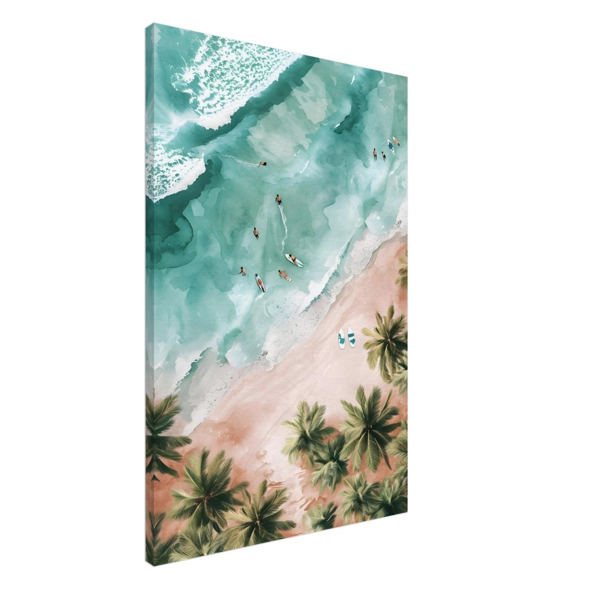 Palm - Studded Shoreline | Contemporary Coastal Art | Wall art Print - Canvas - 60x90 cm / 24x36″ - 