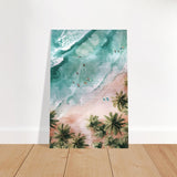 Palm - Studded Shoreline | Contemporary Coastal Art | Wall art Print - Brushed Aluminum Print - 30x45 cm / 12x18″ - 