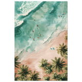 Palm - Studded Shoreline | Contemporary Coastal Art | Wall art Print - Wood Prints - 50x75 cm / 20x30″ - 