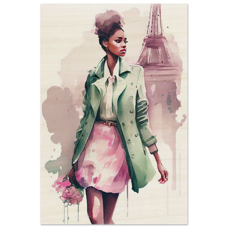 Parisian Dreams | Modern Figurative Art - Wood Prints - 40x60 cm / 16x24″ - 
