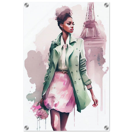 Parisian Dreams | Modern Figurative Art - Acrylic Print - 40x60 cm / 16x24″ - 