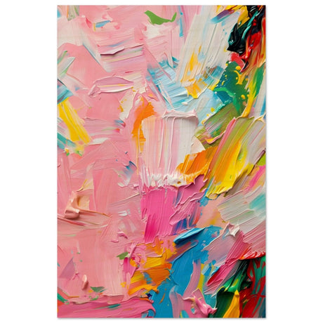 Pastel Explosion | Modern Abstract Art | wall art print - Wood Prints - 40x60 cm / 16x24″ - 