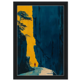 Path of Solitude – Modern Scenic Wall Art - Framed Canvas - 30x45 cm / 12x18″ - Black frame