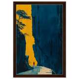 Path of Solitude – Modern Scenic Wall Art - Framed Canvas - 40x60 cm / 16x24″ - Dark wood frame