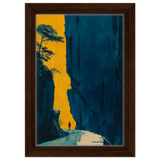 Path of Solitude – Modern Scenic Wall Art - Framed Canvas - 20x30 cm / 8x12″ - Dark wood frame