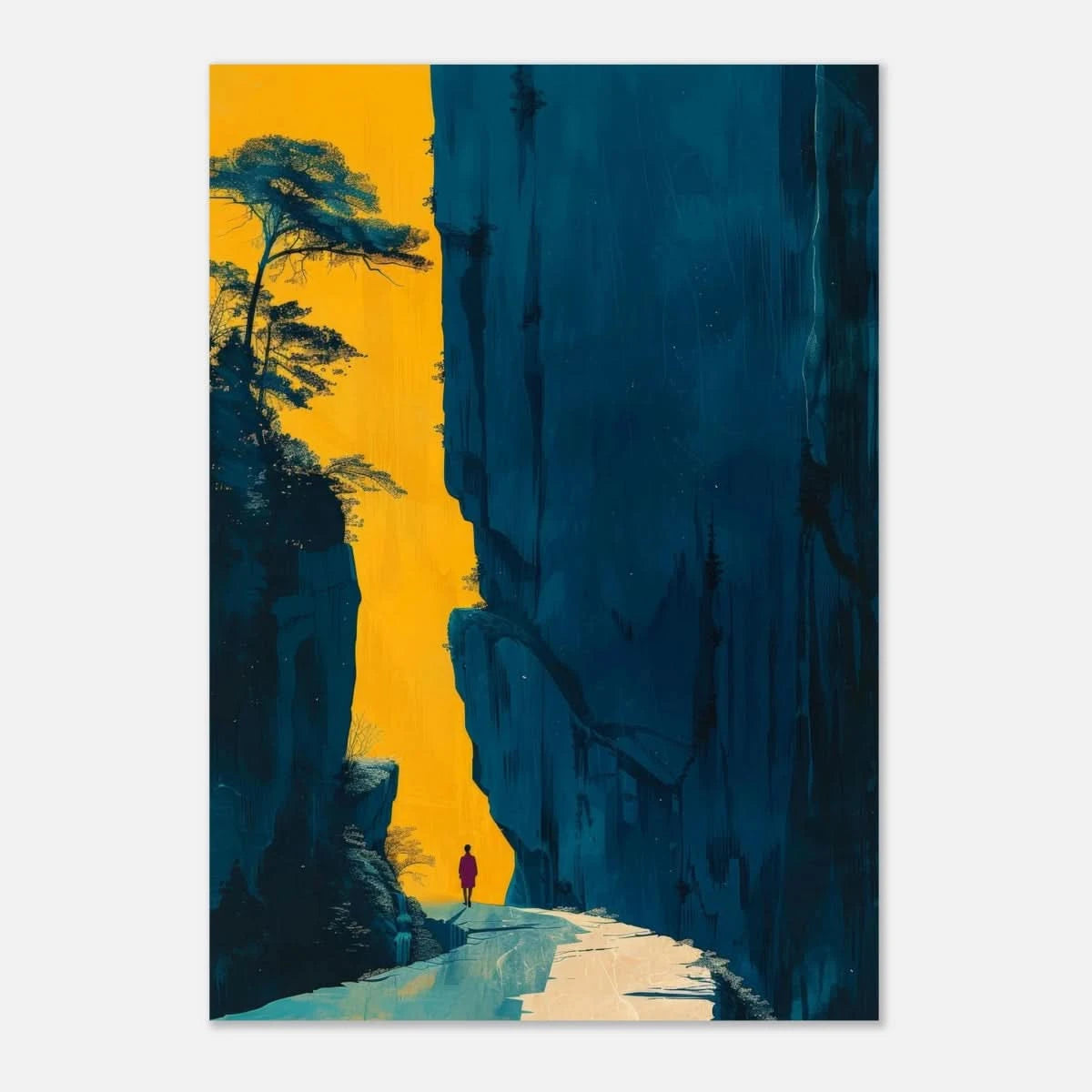 Path of Solitude – Modern Scenic Wall Art - Aluminum Print - 70x100 cm / 28x40″ - 