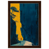 Path of Solitude – Modern Scenic Wall Art - Framed Canvas - 30x45 cm / 12x18″ - Dark wood frame