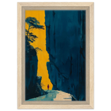Path of Solitude – Modern Scenic Wall Art - Framed Canvas - 20x30 cm / 8x12″ - Wood frame