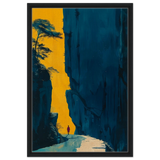 Path of Solitude – Modern Scenic Wall Art - Framed Canvas - 50x75 cm / 20x30″ - Black frame