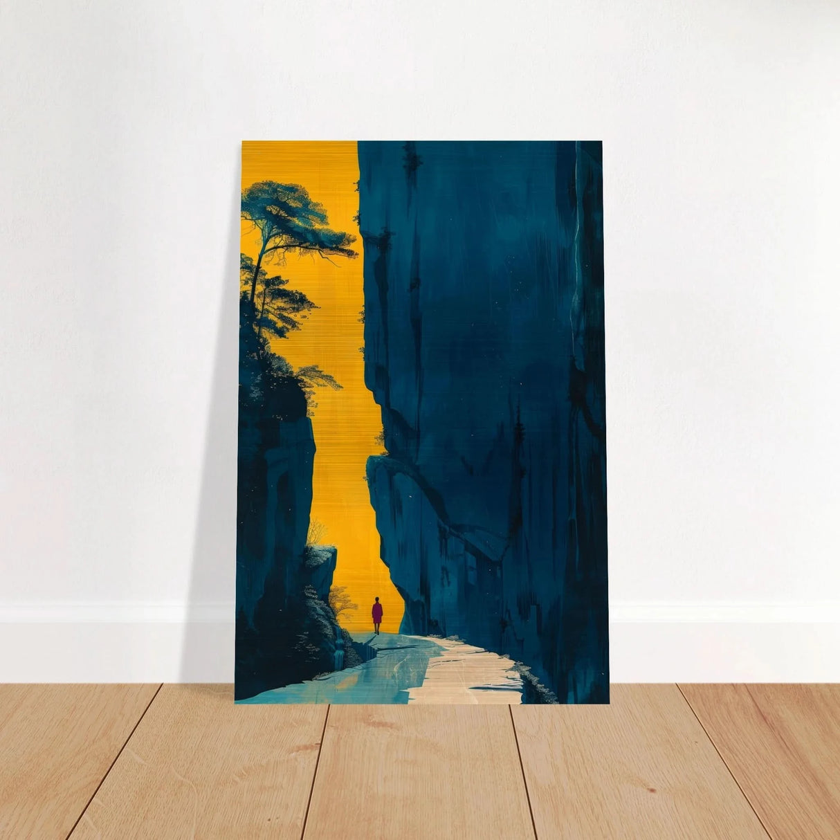 Path of Solitude – Modern Scenic Wall Art - Brushed Aluminum Print - 30x45 cm / 12x18″ - 