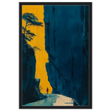 Path of Solitude – Modern Scenic Wall Art - Framed Canvas - 60x90 cm / 24x36″ - Black frame