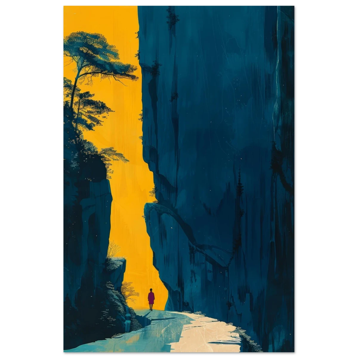 Path of Solitude – Modern Scenic Wall Art - Fine Art Poster - 60x90 cm / 24x36″ - 