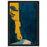 Path of Solitude – Modern Scenic Wall Art - Framed Canvas - 40x60 cm / 16x24″ - Black frame