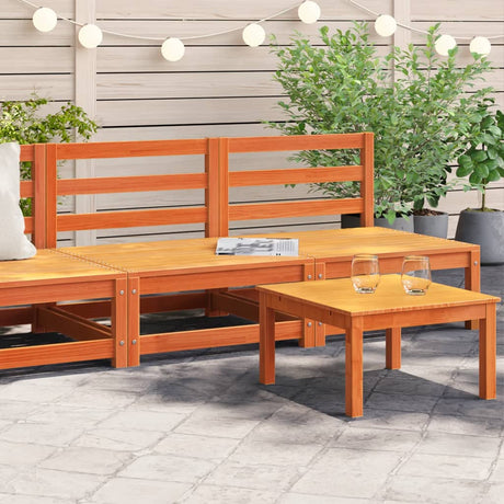 Patio Sofas Armless 2 pcs Wax Brown 27.6"x27.6"x26.4" Solid Wood Pine - 