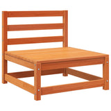 Patio Sofas Armless 2 pcs Wax Brown 27.6"x27.6"x26.4" Solid Wood Pine - 