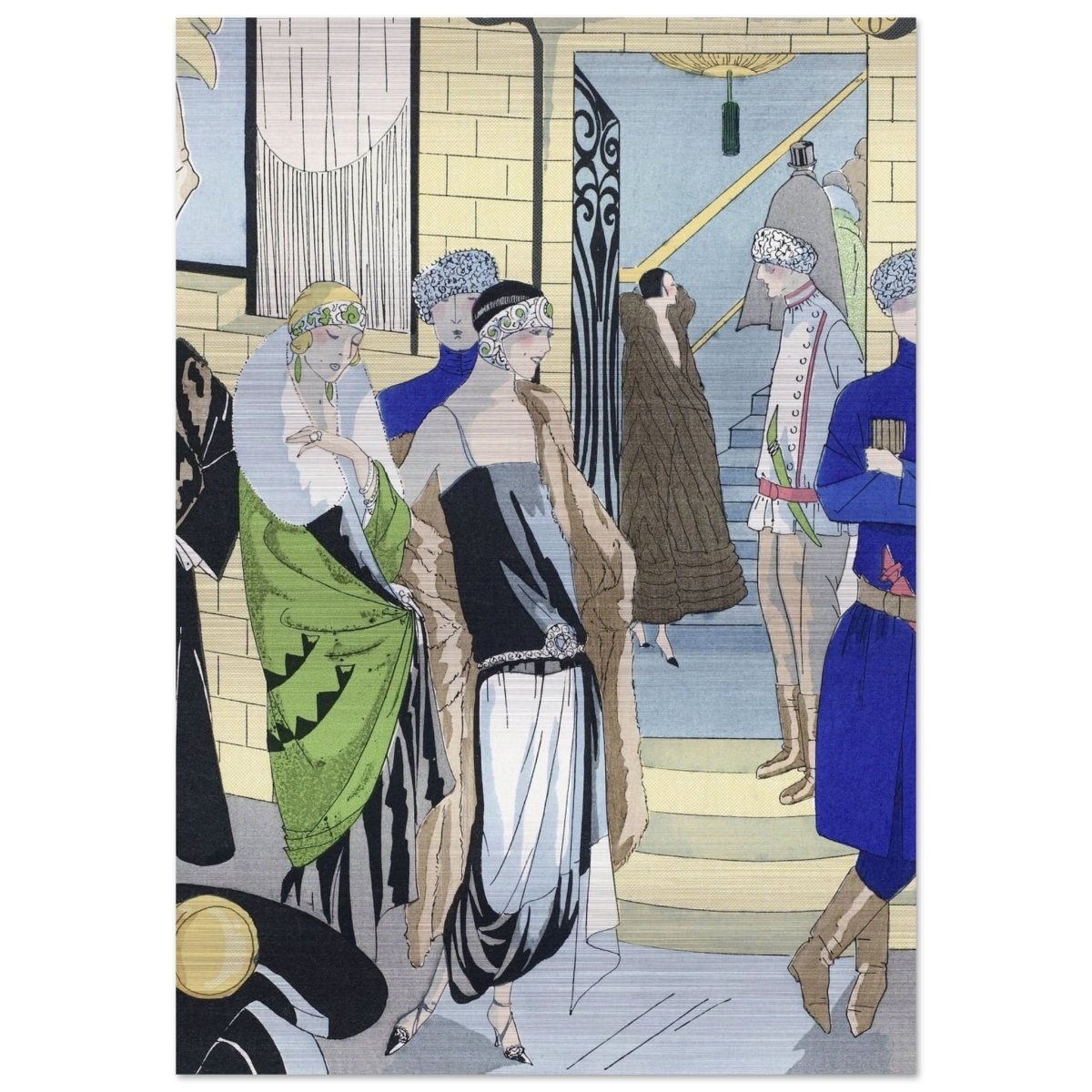 Paul Poiret and Philippe et Gaston (1924) - Brushed Aluminum Print - 70x100 cm / 28x40″ - 