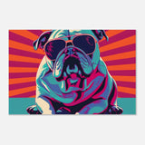 Paws & Pop – Retro Bulldog Swagger Vibes | Wall Art Print - Aluminum Print - 60x90 cm / 24x36″ - 