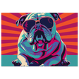 Paws & Pop – Retro Bulldog Swagger Vibes | Wall Art Print - Fine Art Poster - 70x100 cm / 28x40″ - 