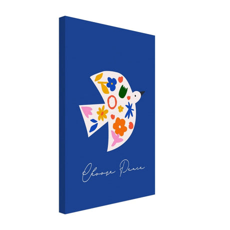 Peaceful Bloom Dove | modern minimalist art print - Canvas - 30x45 cm / 12x18″ - 