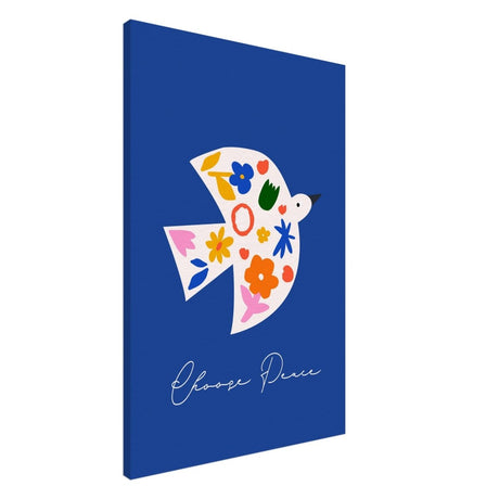 Peaceful Bloom Dove | modern minimalist art print - Canvas - 60x90 cm / 24x36″ - 