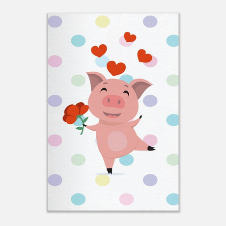 Peppa Pig | Kids Room Canvas Wall Art – Immersive Nursery Decor with Enhanced Texture - 60x90 cm / 24x36″ - Design Option 3 - 