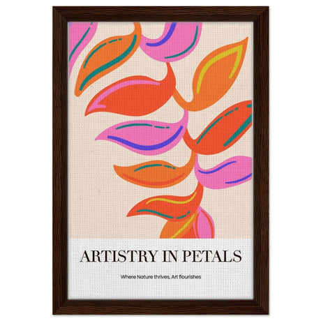 Petal Symphony - Framed Canvas - 30x45 cm / 12x18″ - Dark wood frame