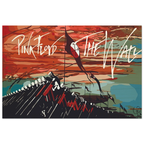 Pink Floyd – Breaking the Wall | A Tribute to Psychedelic Rock & Surrealism - 40x60 cm / 16x24″ - Wood Prints - 