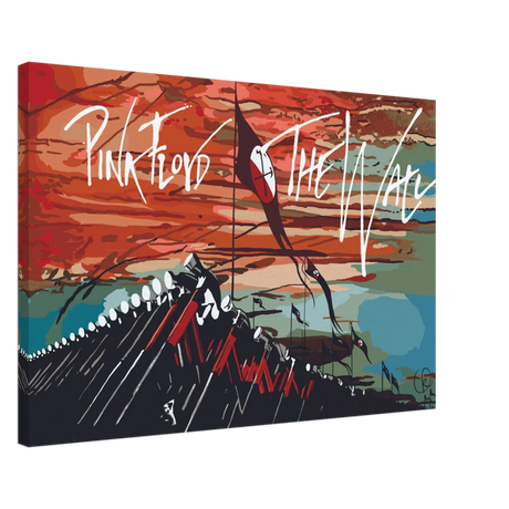 Pink Floyd – Breaking the Wall | A Tribute to Psychedelic Rock & Surrealism - 50x75 cm / 20x30″ - Canvas - 