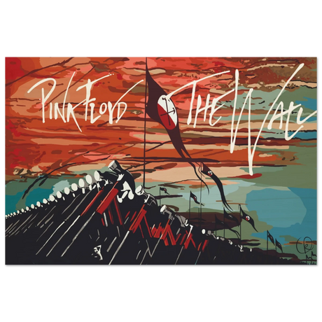Pink Floyd – Breaking the Wall | A Tribute to Psychedelic Rock & Surrealism - 60x90 cm / 24x36″ - Wood Prints - 