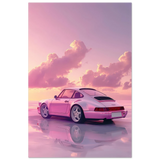 Pink Sunset Dream | Porsche Canvas & Fine Art wall art Print - Fine Art Poster - 40x60 cm / 16x24″ - 