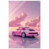 Pink Sunset Dream | Porsche Canvas & Fine Art wall art Print - Acrylic Print - 50x75 cm / 20x30″ - 