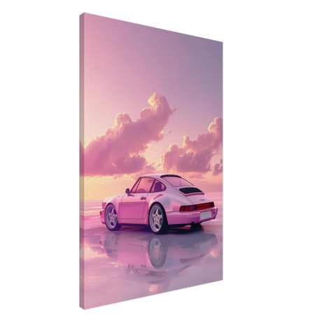 Pink Sunset Dream | Porsche Canvas & Fine Art wall art Print - Canvas - 60x90 cm / 24x36″ - 