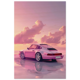 Pink Sunset Dream | Porsche Canvas & Fine Art wall art Print - Wood Prints - 60x90 cm / 24x36″ - 