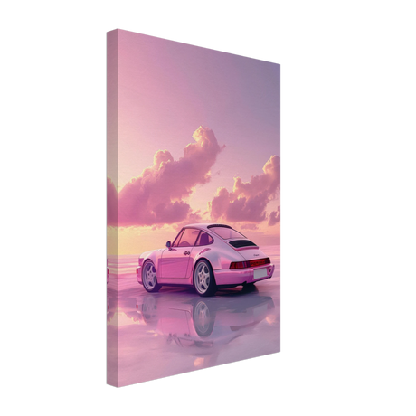 Pink Sunset Dream | Porsche Canvas & Fine Art wall art Print - Canvas - 30x45 cm / 12x18″ - 