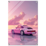 Pink Sunset Dream | Porsche Canvas & Fine Art wall art Print - Acrylic Print - 40x60 cm / 16x24″ - 