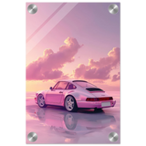 Pink Sunset Dream | Porsche Canvas & Fine Art wall art Print - Acrylic Print - 20x30 cm / 8x12″ - 