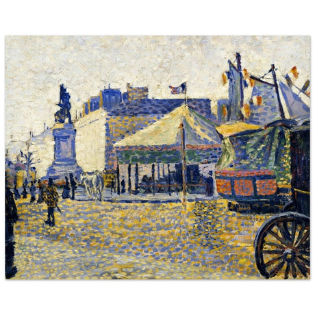 Place de Clichy (1887) by Paul Signac | Vintage wall art print - Aluminum Print - 40x50 cm / 16x20″ - 