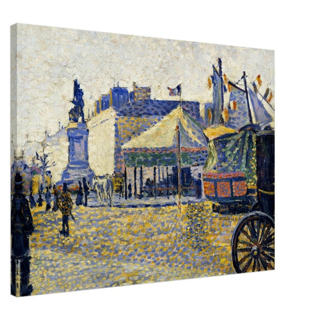Place de Clichy (1887) by Paul Signac | Vintage wall art print - Canvas - 60x80 cm / 24x32″ - 
