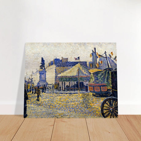 Place de Clichy (1887) by Paul Signac | Vintage wall art print - Brushed Aluminum Print - 40x50 cm / 16x20″ - 