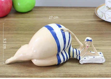 Playful Lady Figurine Collection – Colorful Resin Sculptures for Home & Office Decor - See picture - 3style - 